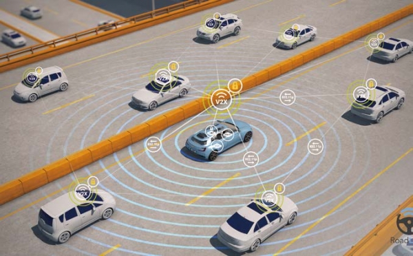 NXP는 차세대 RoadLINK 솔루션인 첨단 RFCMOS 및 SDR 기술 등이 적용된 DSRC 모뎀을 2017년 9월에 출시, V2X를 통한 트럭 플래투닝의 유용성을 확대했다. (자료: NXP)