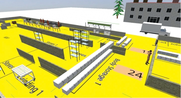 Genlab의 가상현실 공장 시뮬레이션  (출처: Autodesk, NproficNorth)
