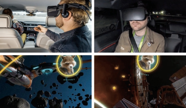 디즈니와 아우디가 CES2019에서 선보인 차량용 가상현실(VR) 콘텐츠 서비스(출처: www.theverge.com, variety.com, www.laughingplace.com)
