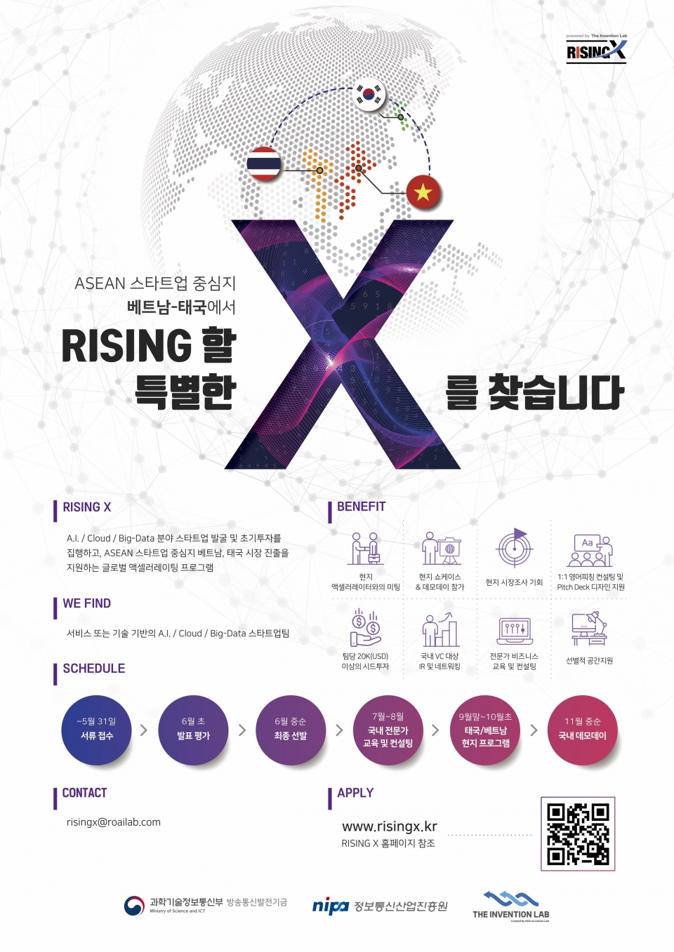 'RISING X' 프로그램 모집 포스터 (출처: 로아인벤션랩)