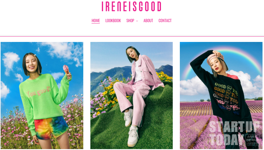 아이린 킴이 론칭한 패션 스타트업 브랜드 아이굿. (사진=아이굿 홈페이지 갈무리)