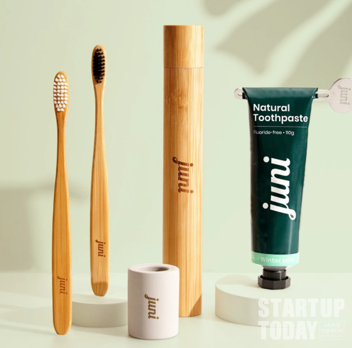 대나무 칫솔. (사진=JUNI ESSENTIALS 홈페이지 갈무리)