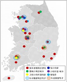 지역별 창업 거점. (자료=중기부)