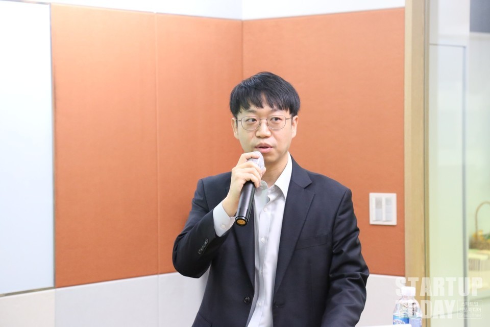 안태현 선명회계법인 회계사가 24일 서울 강남구 카이트타워 14층에서 열린 제408회 선명부동산융합포럼에서 ‘법인 부동산취득 관련 감사 및 세무 실무’를 주제로 강연했다