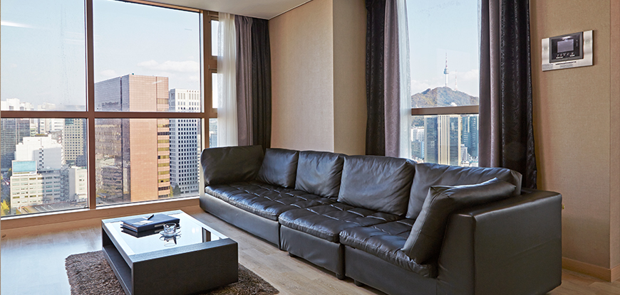 브라운스위트호텔 서울 펜트하우스 객실 내부(사진=놀던)