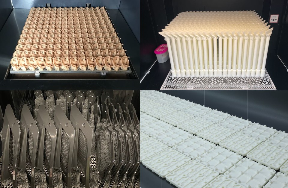 산업용 SLA 3D프린터로 출력한 지그, 케이스, 조립부품 양산사례(사진=글룩)