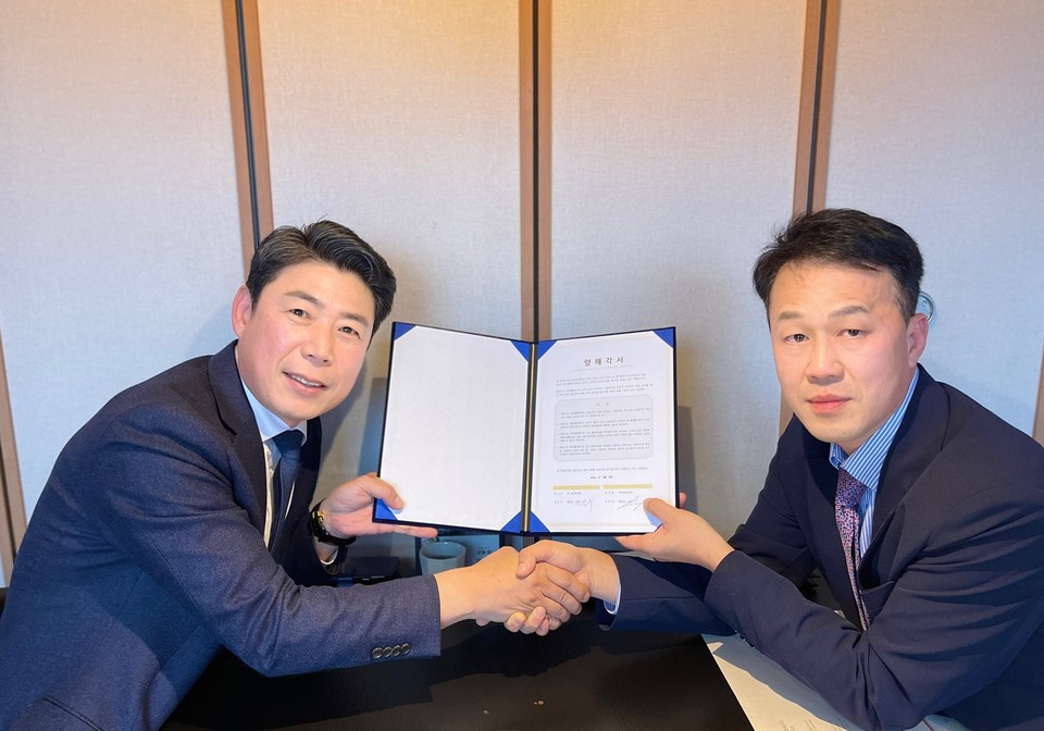 (왼쪽부터)정윤에이엠 정찬규 대표와 페어플레이 함승우 대표(사진=정윤에이엠)