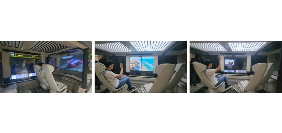 (모빌리티 디스플레이와 인터랙션 기술이 접목된 퓨처 모빌리티 ‘엠비전 HI’I(사진=애니랙티브)  