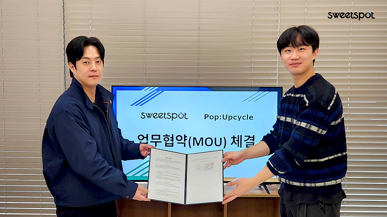 (왼쪽부터)스위트스팟 김정수 대표와 팝업사이클 권재호 대표(사진=스위트스팟)