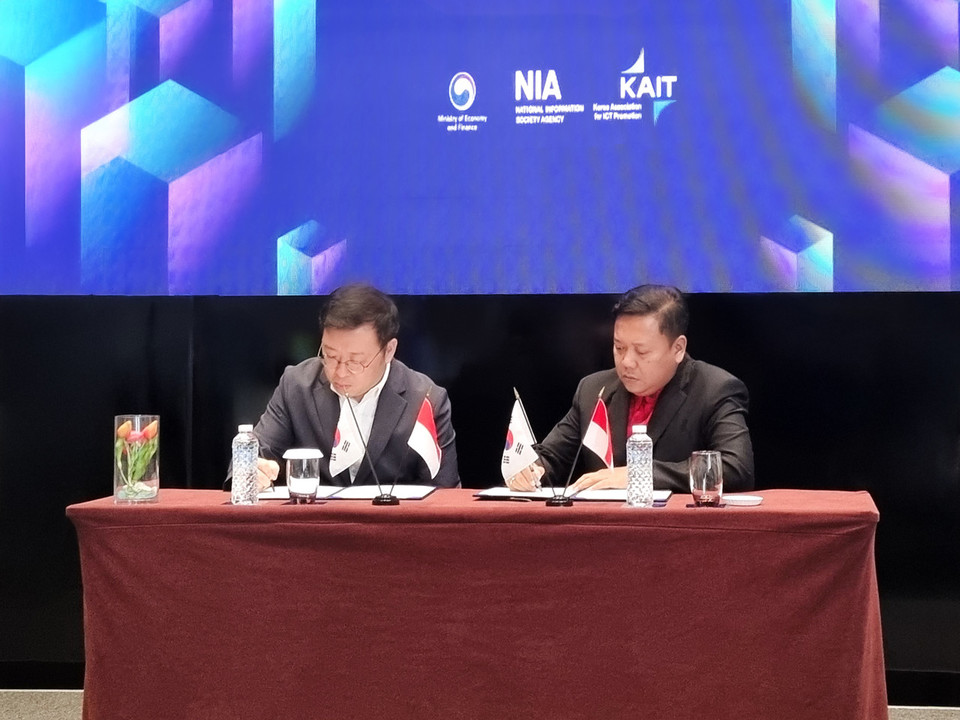 (왼쪽부터)오내피플 남정효 이사와 APJASI 수브칸 이사(사진=오내피플)